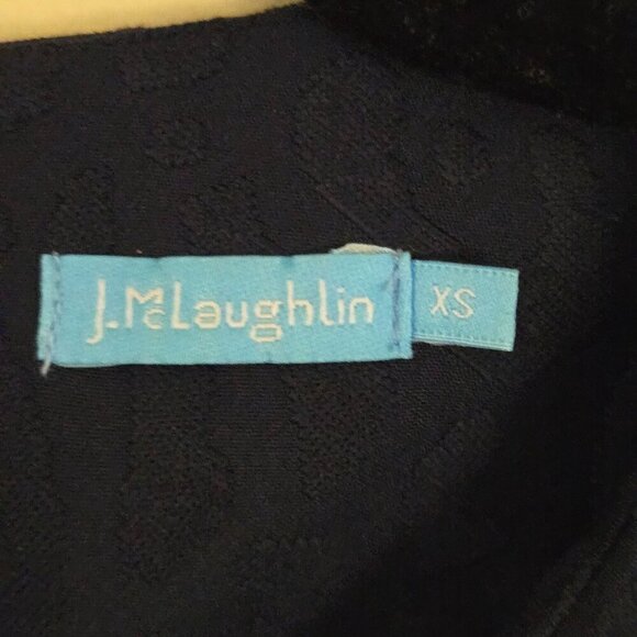 J. Mclaughlin Catalyst Dress Navy Catalina Cloth Tone On Tone Animal Texture Pri - Picture 7 of 8